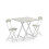 Living And Home 80cm Folding Dining Table with 2 Chairs – Space-Saving White Kitchen Set, MDF & Steel, Lightweight & Sturdy 1