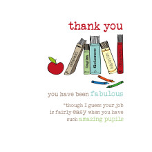 Teacher Thank You Sparkle Finished Greeting Card By Dandelion Stationery Cards