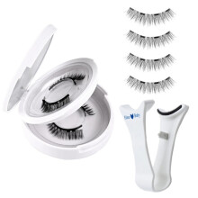 Magnetic Eyelashes with applicator Easy to Wear Long-Lasting 1 Pair False Eyelashes False Mink Invisible Long Magnetic Lashes