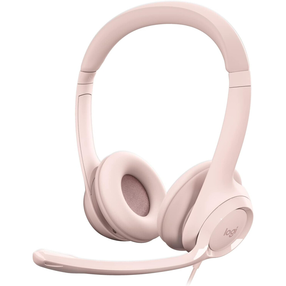 Logitech H390 USB Wired Headset - Rose Pink