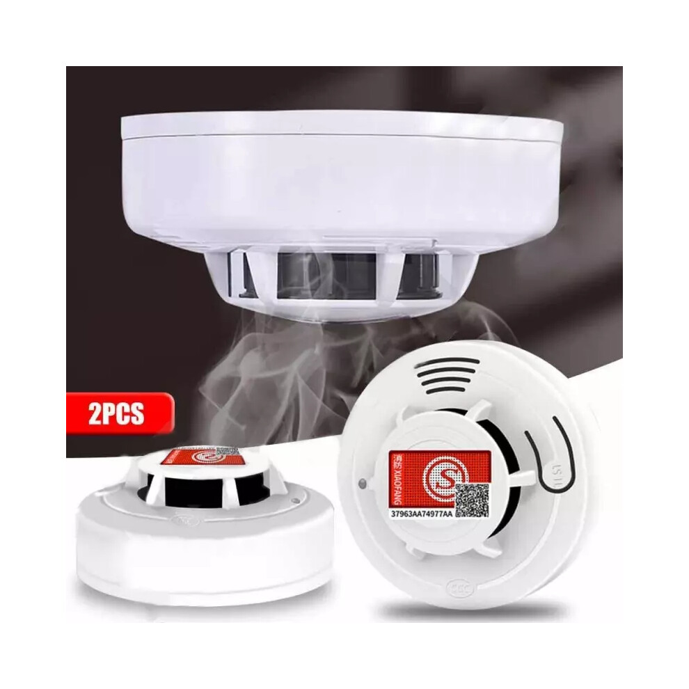 2 x Home Fire Alarm Smoke Detector Gas Sensor