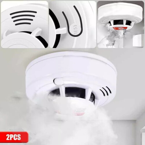 2 x Home Fire Alarm Smoke Detector Gas Sensor 2