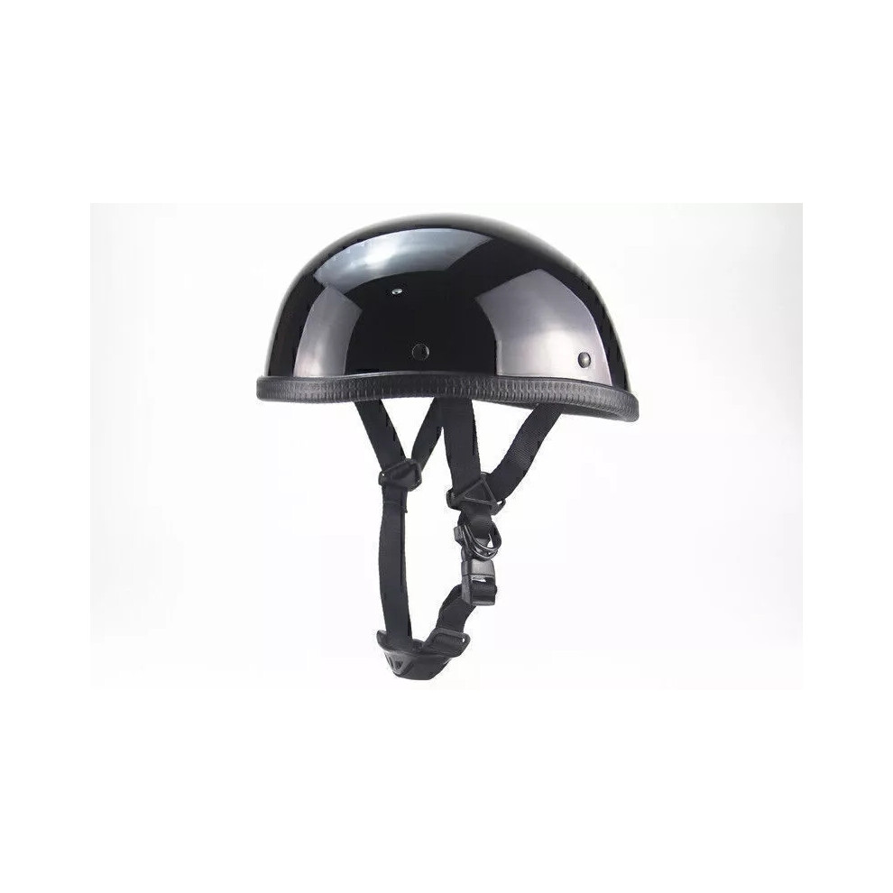 (Xl (61Cm), Brilliant Schwarz) Matte Gloss German Street Bike Half Helmet For Chopper Cruiser Biker Black 9070861701034