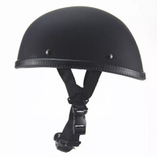 (L (59cm), Verfilzte schwarz) Matte Gloss Black German Street Bike Half Helmet For Chopper Cruiser Biker