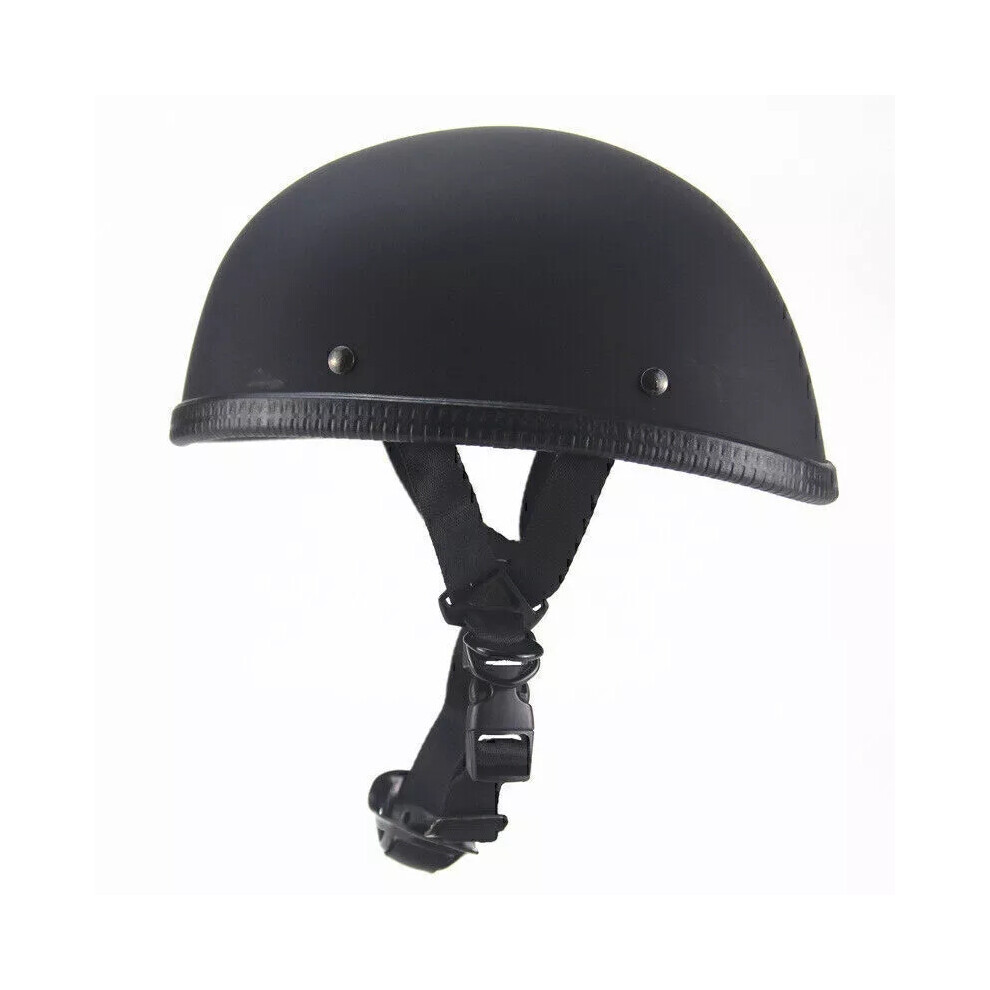 (S (55Cm), Verfilzte Schwarz) Matte Gloss German Street Bike Half Helmet For Chopper Cruiser Biker Black 9070861701027