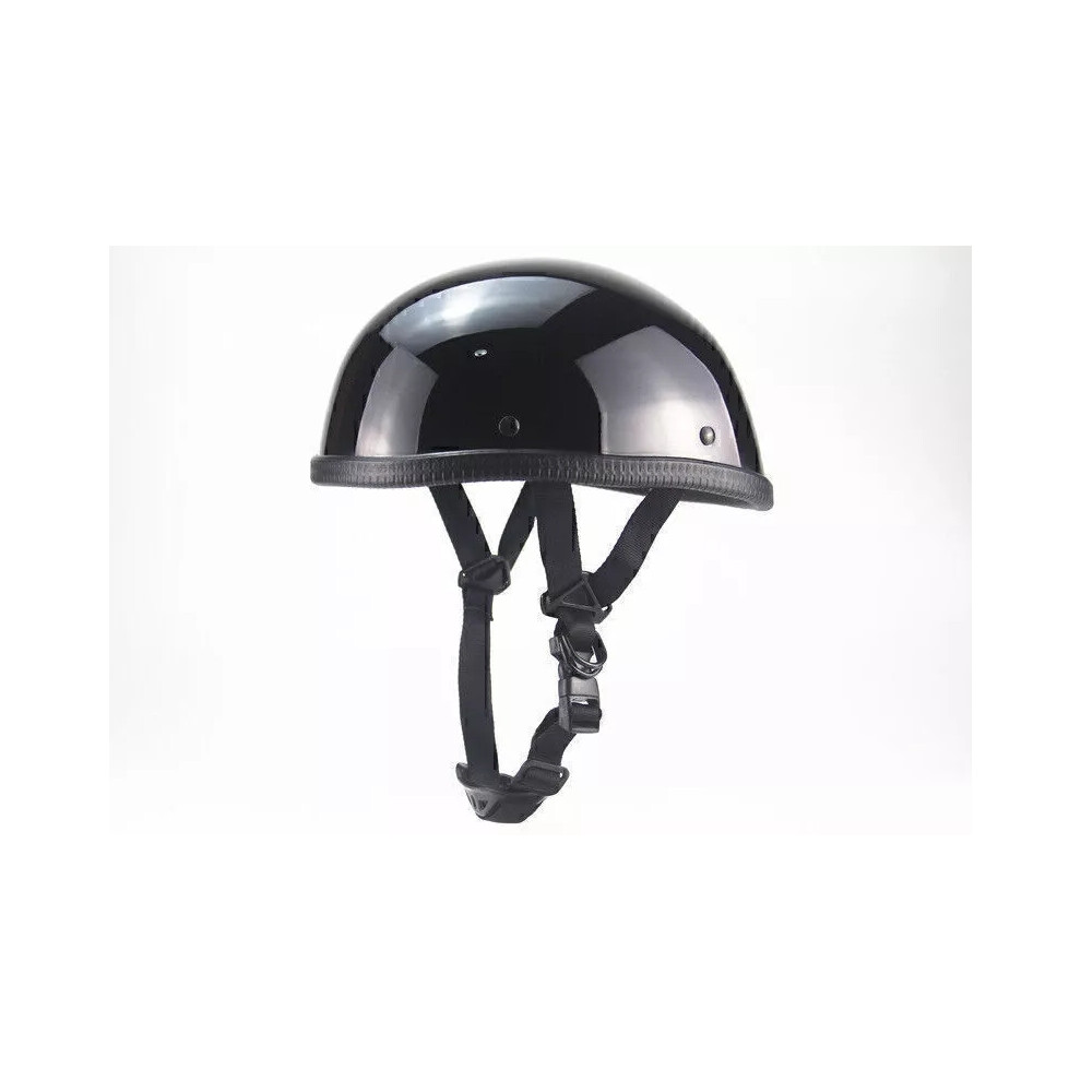 (S (55Cm), Brilliant Schwarz) Matte Gloss German Street Bike Half Helmet For Chopper Cruiser Biker Black 9070861701003