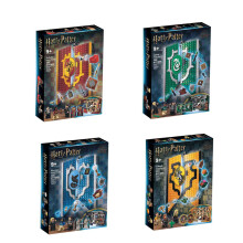(4PCS House Banner Set) Harry Potter House Banner Set Hogwarts Momento Potions Class Collectible Book