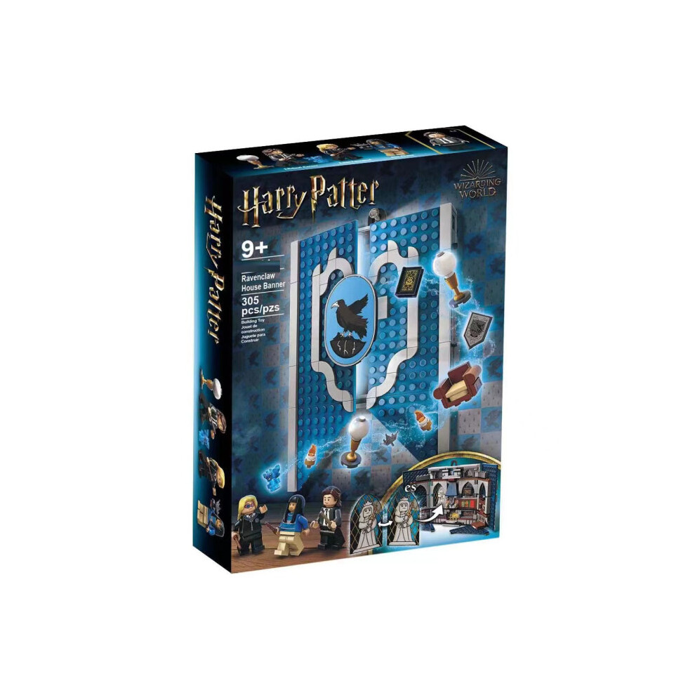 (Ravenclaw House Banner Set) Harry Potter House Banner Set  Hogwarts Momento Potions Class Collectible Book