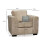 Nancy Beige Fabric Armchair 3