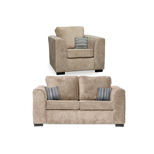 Nancy Beige Fabric 2+1 Seater Sofa Set 1