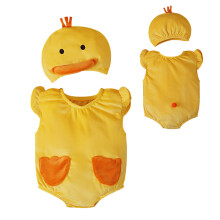 (60) Yellow Little Baby Duck Rompers With Hat Halloween Fancy Dress Up Infant Duck Costume