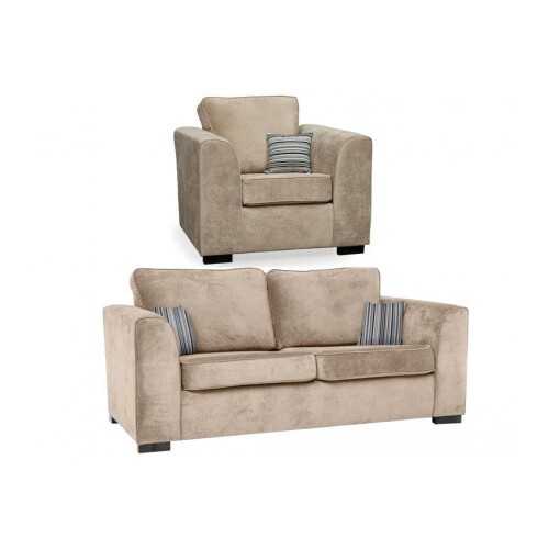 Nancy Beige Fabric 3+1 Seater Sofa Set 1