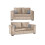 Nancy Beige Fabric 3+2 Seater Sofa Set 2