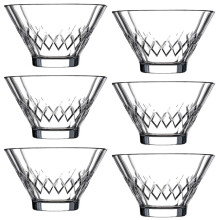 (320ml) 6Pcs Glass Ice Cream Dessert Serving Bowls Cups