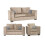 Nancy Beige Fabric 3+2+1 Seater Sofa Set 2