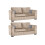Nancy Beige Fabric 3+3 Seater Sofa Set 2