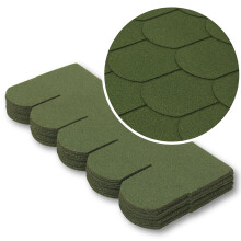 (Green, Fish Scale) Premium Bitumen Roof Felt Shingles Heavy Duty Asphalt Roof Shingles