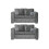 Nancy Grey Fabric 2+2 Seater Sofa Set 2