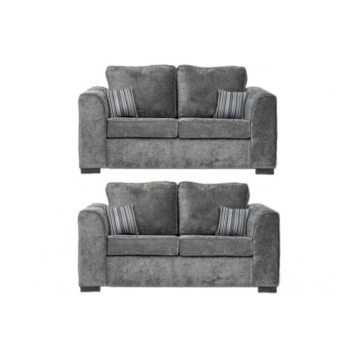 Nancy Grey Fabric 2+2 Seater Sofa Set 1