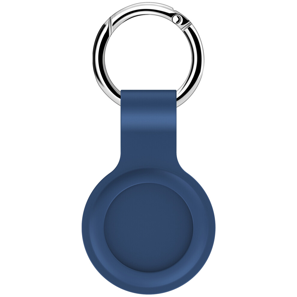 (Blue, 1pc) Silicone Protective Case & Keyring for AirTag, Keychain Silicone Sleeve for AirTag Location Tracker Scratch Resistant Shock Proof