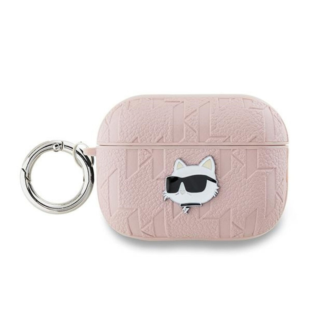 Karl Lagerfeld Monogram Choupette Head Case For Airpods Pro 2 Pink 3666339283742