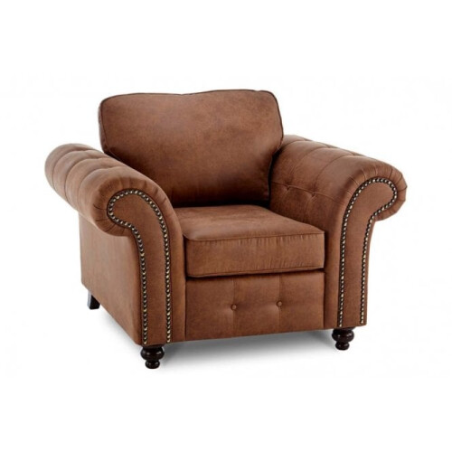 Oakland Tan Suede Armchair 1