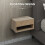 Homcom HOMCOM Floating Bedside Table Set of 2 with Drawer Natural 4