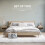 Homcom HOMCOM Floating Bedside Table Set of 2 with Drawer Natural 3