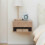 Homcom HOMCOM Floating Bedside Table Set of 2 with Drawer Natural 7