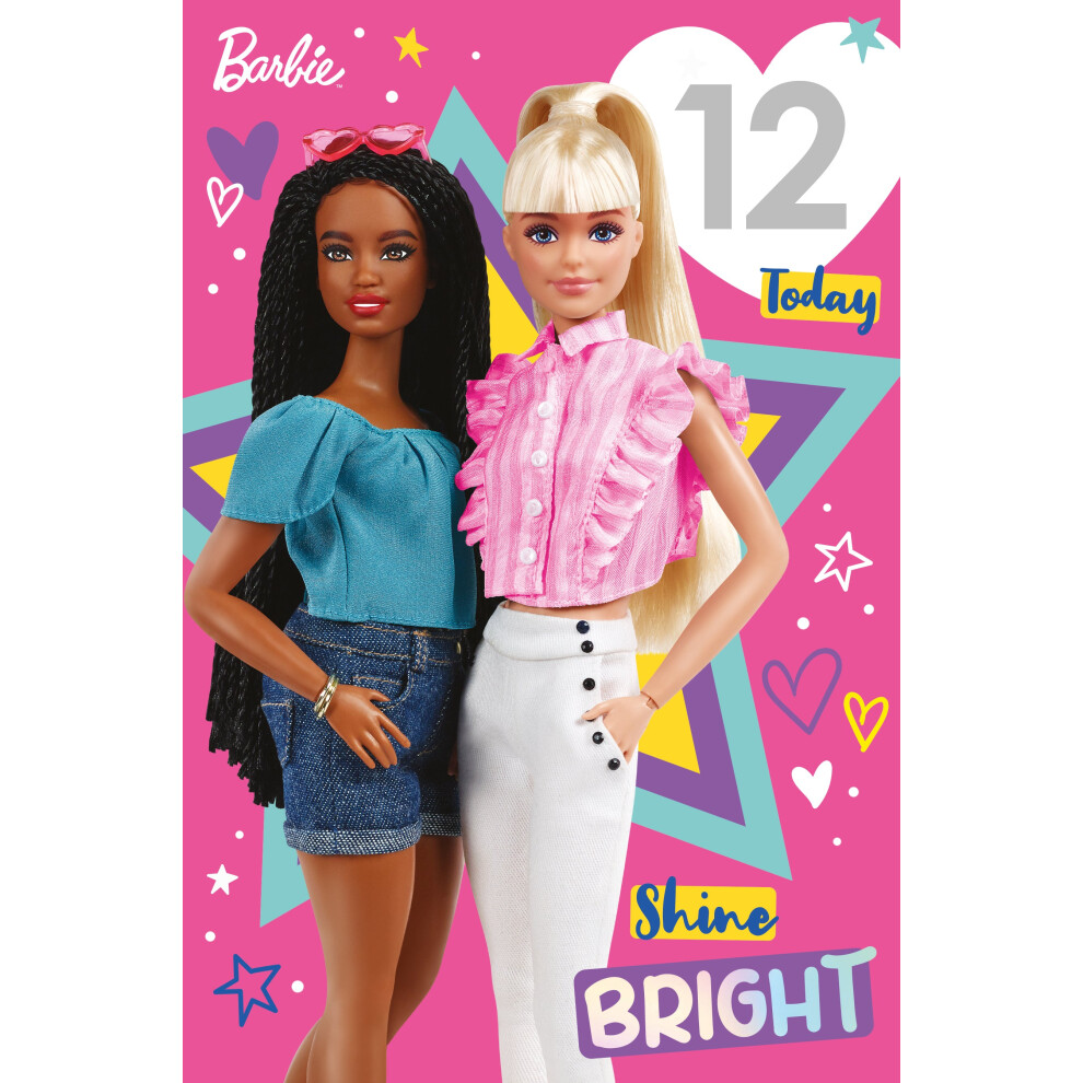 Barbie Age Sticker Birthday Card