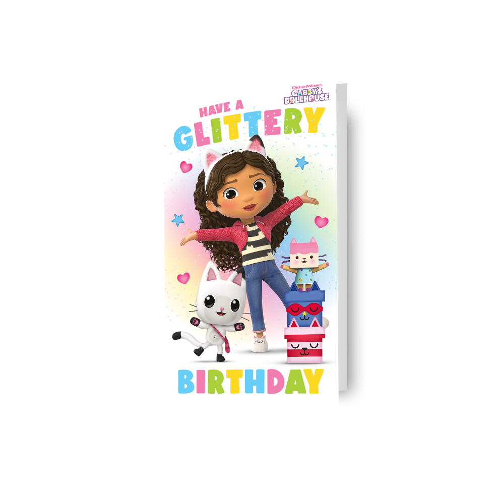 Gabbys Dollhouse Gabby's Dollhouse 'Glittery' Birthday Card