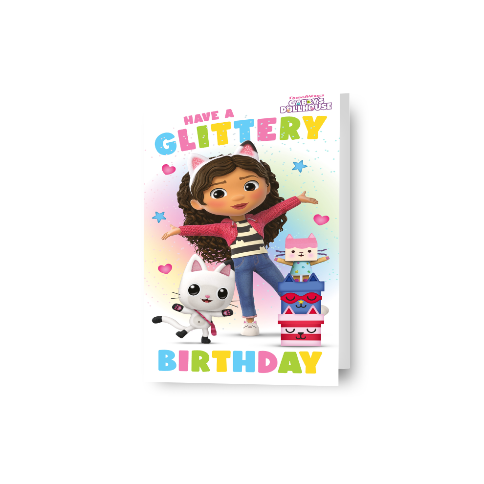 Gabby's Dollhouse 'Glittery' Birthday Card