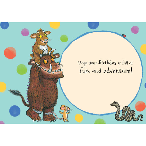 Gruffalo The Gruffalo Age 4 Birthday Card 2