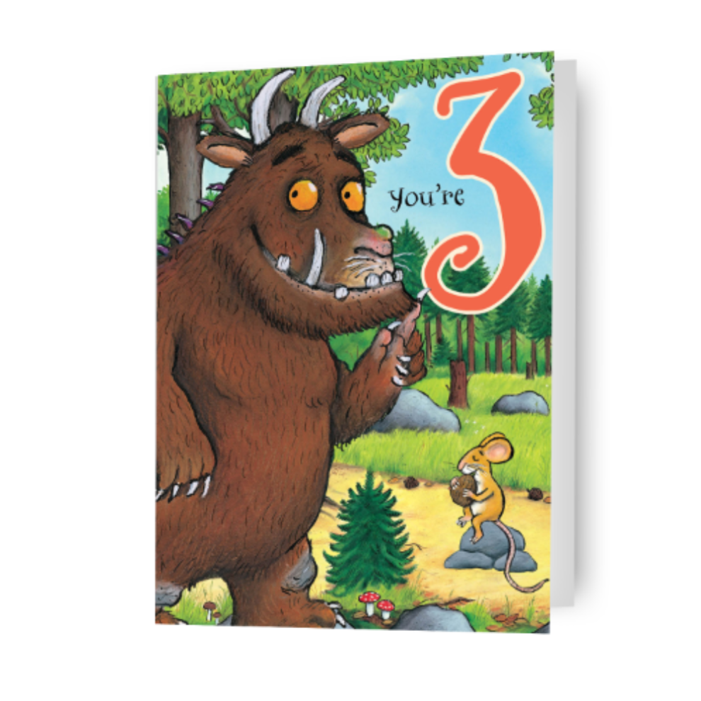 Gruffalo The Age 3 Birthday Card