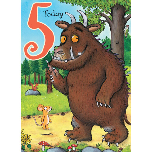 Gruffalo The Gruffalo Age 5 Birthday Card 1