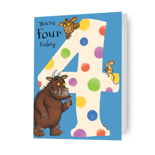 Gruffalo The Gruffalo Age 4 Birthday Card