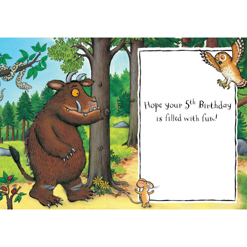 Gruffalo The Gruffalo Age 5 Birthday Card 2