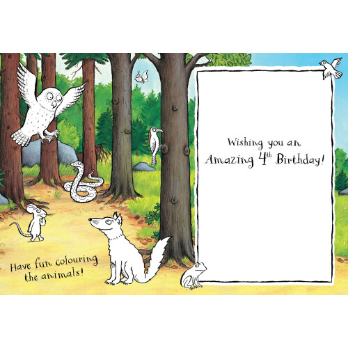 Gruffalo The Gruffalo Age 4 Birthday Card 2