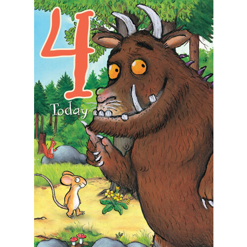 Gruffalo The Gruffalo Age 4 Birthday Card 1
