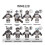 Wolf Pack Star Wars Mini-figurines Stormtrooper Clone Trooper Blocs de construction, jouet compatible LEGO 1