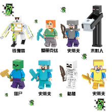 (8 pièces Type B) Minifigurines Minecraft - Personnages de la série My World - Kits de construction - Jouets pour enfants
