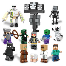 (13 pièces) Figurines miniatures Minecraft – Série My World – Personnages et kits de construction pour enfants