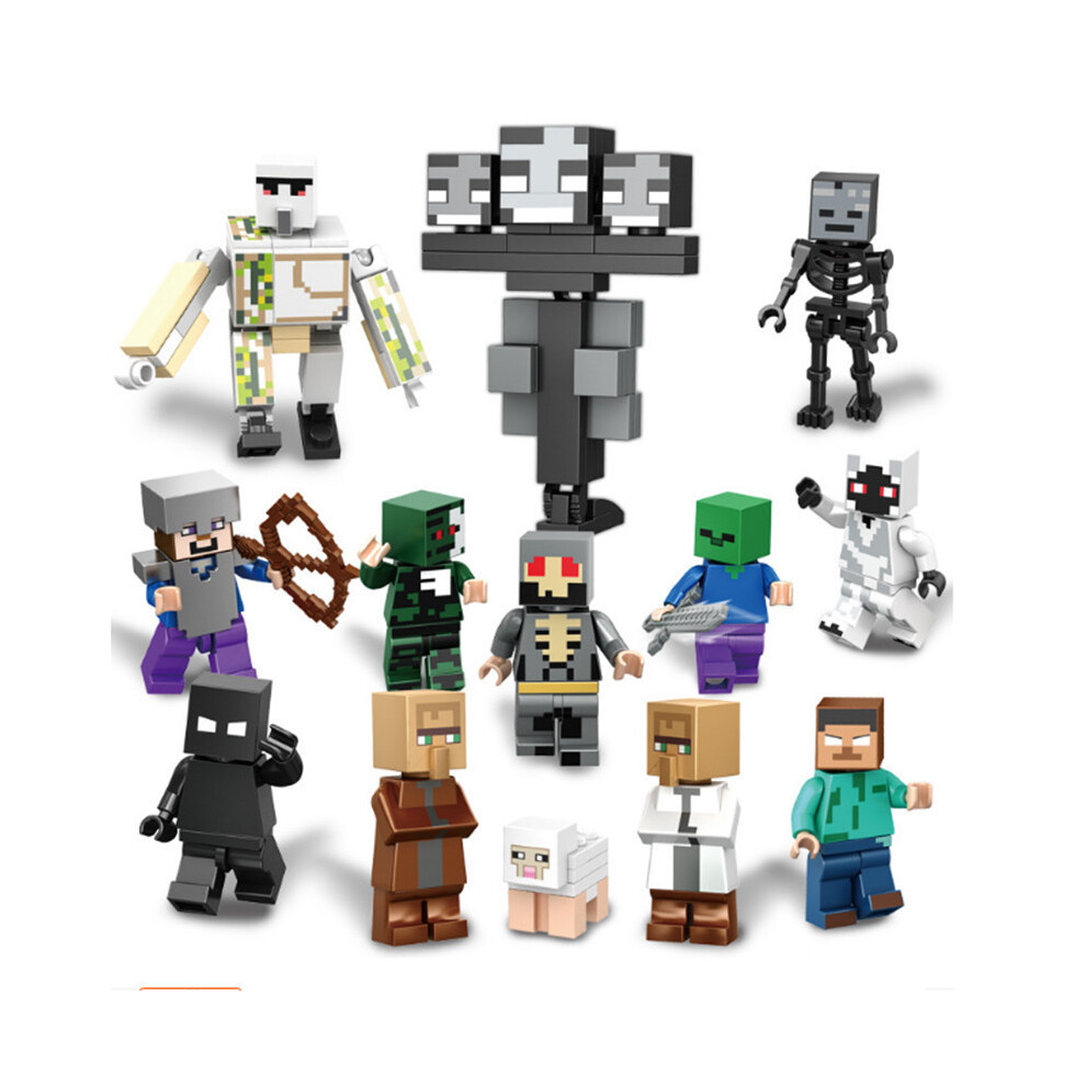 (13PCS) Minecraft MiniFigures My World Series Characters Building Kits Kids Toys