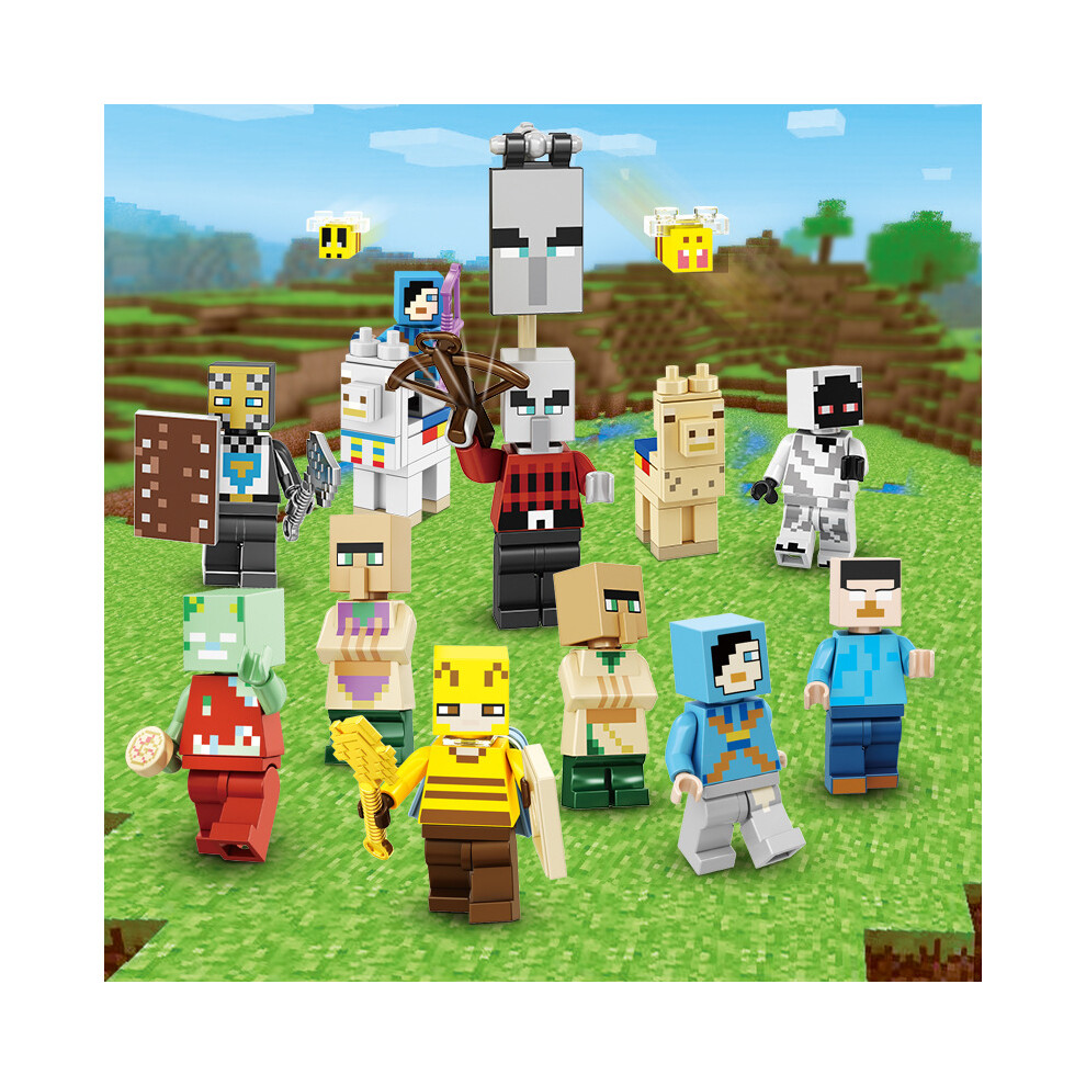 (14PCS) Minecraft MiniFigures My World Series Characters Building Kits Kids Toys