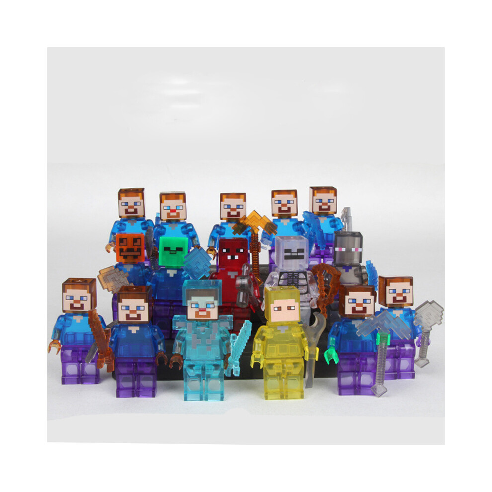 (16PCS Type C) Minecraft MiniFigures My World Series Characters Building Kits Kids Toys