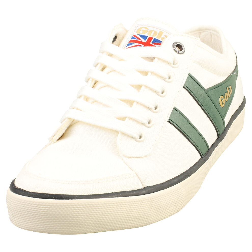 (8) Gola Comet Vegan Mens Casual Trainers in Off White Green