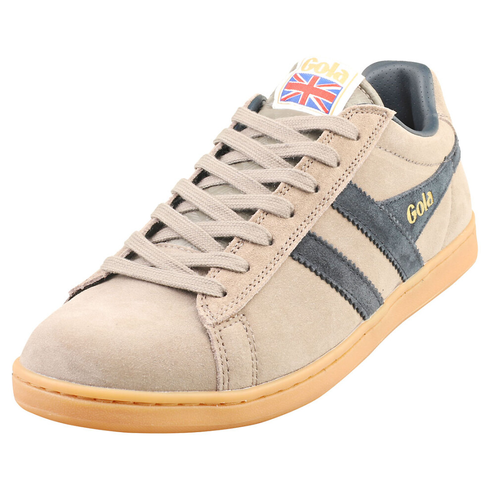 (12) Gola Equipe Mens Casual Trainers in Taupe Navy Gum