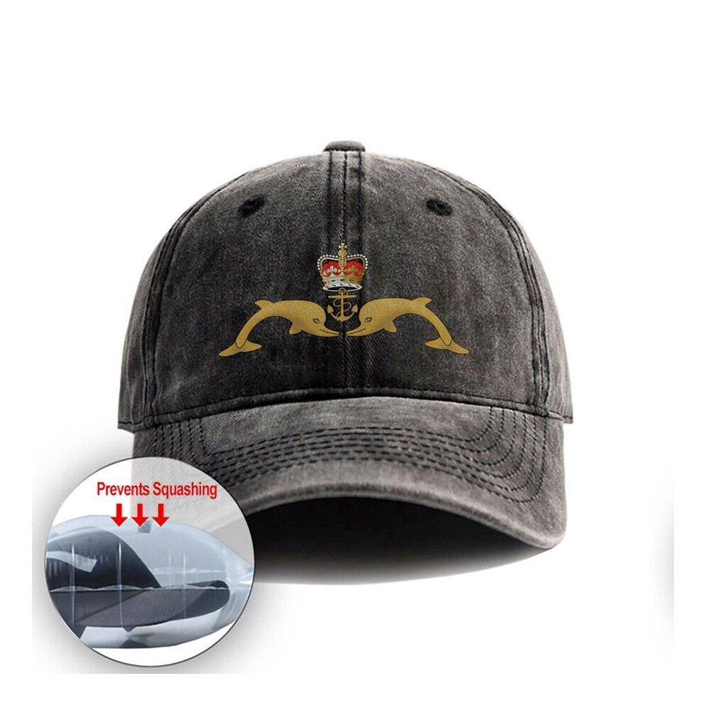 Royal Navy Submarine Service Baseball Cap Unisex Denim Hat Adjustable Dad Hats--