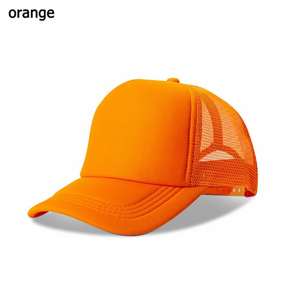 Mens Womens Mesh Adjustable Summer Hat Baseball Cap Sunhat Snapback Trucker Hat-orange--image-OPC-PF2VV8X-NEW