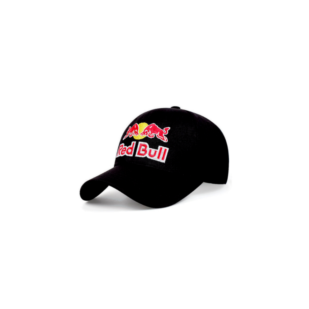 Unisex Adults Adjustable Red Bull Embroidery Cotton Baseball Hats Cap-Black-